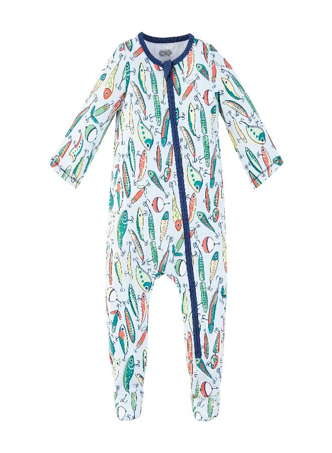 mud pie Mud Pie Baby Boy Sleeper, Fishing Lure, 9 Months  - Image 1