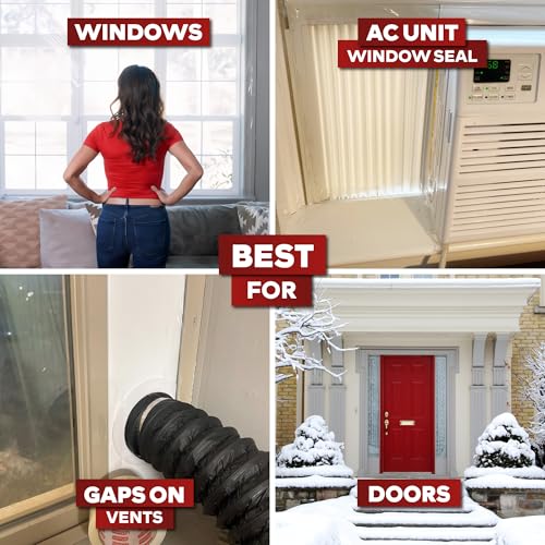 XFasten Transparent Window Weather Stripping Tape 2”x30yds (3-Pack Total 90yds), No Residue Insulation Tape for Windows and Doors, Winter Window Seal - Image 4