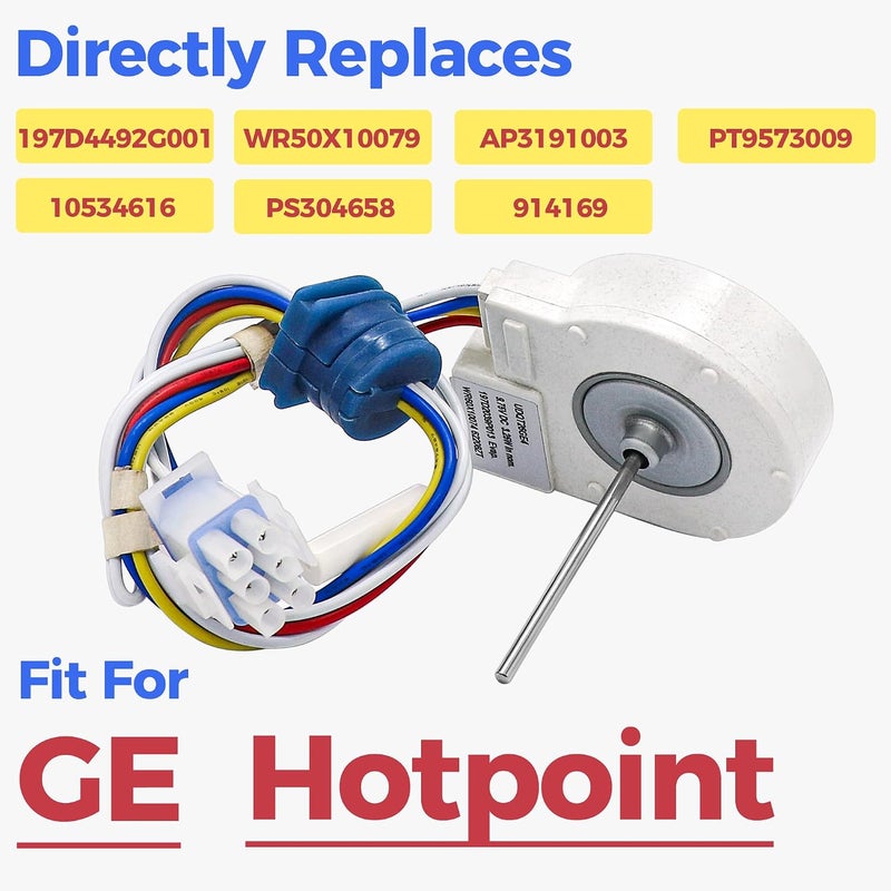 Romalon WR60X10074 WR60X10307 Evaporator Fan Motor 9.75V DC 3.25W Replacement Part by Fit for GE Refrigerators Replaces 1550741 AP4438809 WR60X10224 PS2364950 - Image 3