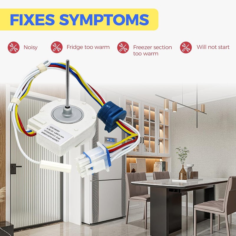 Romalon WR60X10074 WR60X10307 Evaporator Fan Motor 9.75V DC 3.25W Replacement Part by Fit for GE Refrigerators Replaces 1550741 AP4438809 WR60X10224 PS2364950 - Image 4
