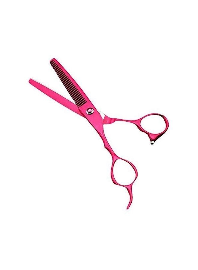 مقص احترافي رفيع لتخفيف الشعر للصالونات وردي 6بوصة