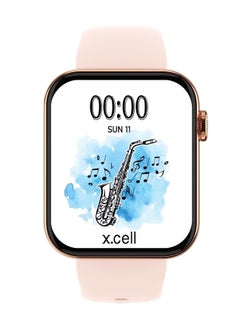 Xcell Xcell G6 Music Smart watch,Arabic Interface, Heart Rate,Blood Pressure,Oxygen Level Monitoring, Receive & Make Calls,Water Resistance: IP67, 1 Week Battery life, Compatibility:IOS/Android-Rose Gold  - Image 2