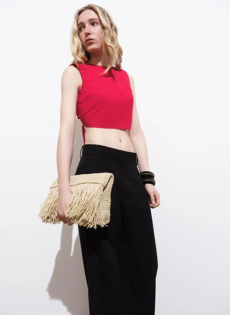 MANGO  Crop top with bow on the back for Women | Best Price UAE
