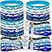 PIBIPAID 24PCS Swimming Rubber Bracelets Keychains Party FavorsSport Themed Silicone Bracelets Party Supplies Swimming Action Themed Birthday Baby Shower Party Decorations - Image 2