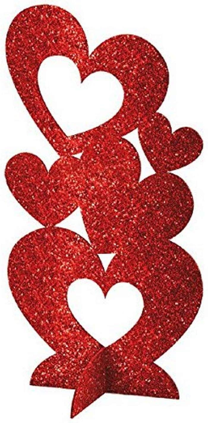 Amscan Craft Party Heart Dcor 11 12 Red