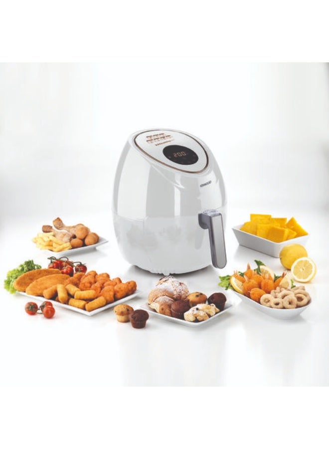 KENWOOD Air Fryer 5 Litre HFP52.000WH, 1500W Digital Display, Large Family Size, Oil Free Healthy Fryer, Non-Stick Basket, 1 Year Warranty - WHITE 5 L 1500 W HFP52 white - Image 2