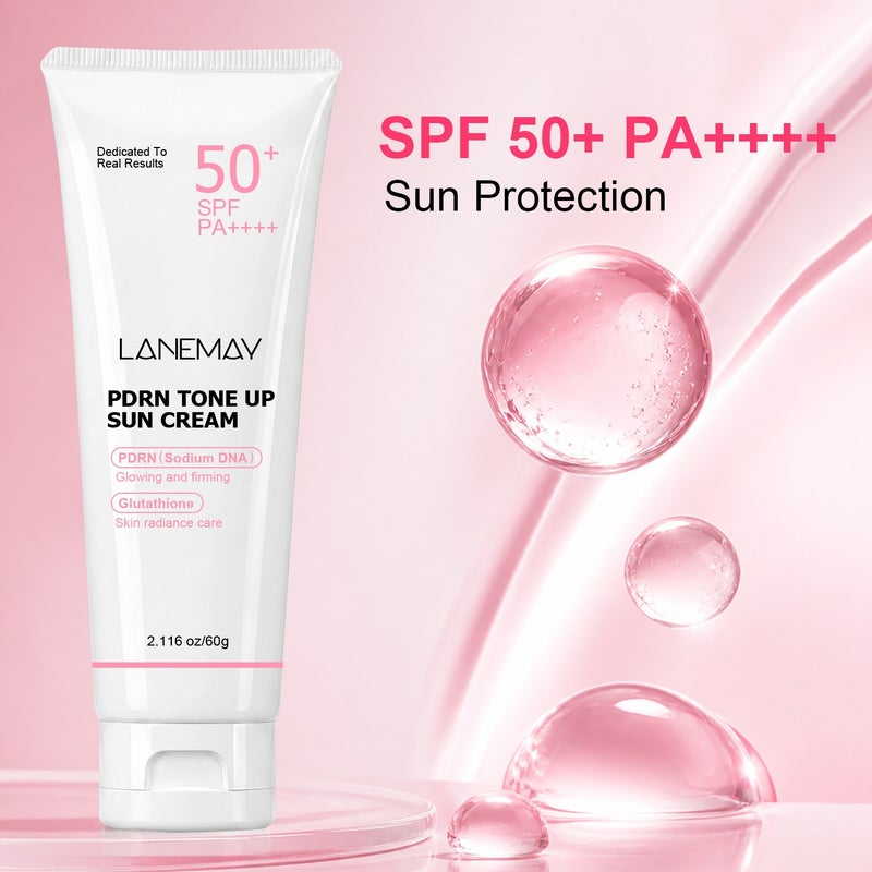 LANEMAY PDRN Brightening Protective Cream SPF50+ PA++++ 60g - 2-in-1 Isolation & Brightening - Image 2