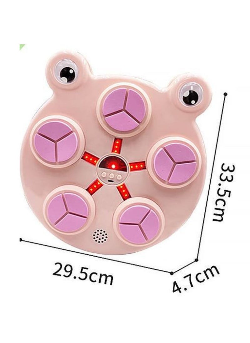 Raxoom Punching Boxing Machine, Boxing Machine with Music, Children, Bluetooth, Smart LED Music Boxing Machine with Boxing Gloves, Electronic Boxing, Wall-Mounted Boxing Trainer, Gift for Children Pink  - Image 4