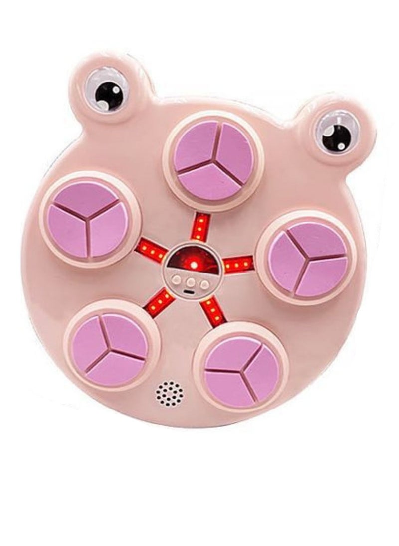 Raxoom Punching Boxing Machine, Boxing Machine with Music, Children, Bluetooth, Smart LED Music Boxing Machine with Boxing Gloves, Electronic Boxing, Wall-Mounted Boxing Trainer, Gift for Children Pink  - Image 1