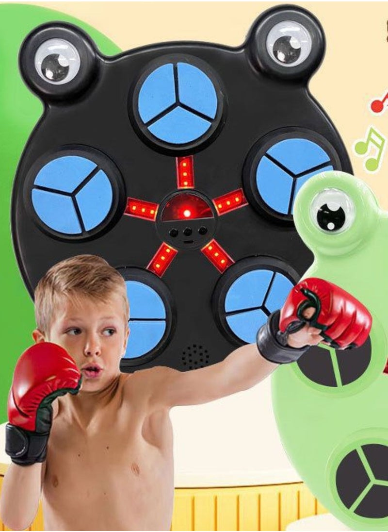 Raxoom Punching Boxing Machine, Boxing Machine with Music, Children, Bluetooth, Smart LED Music Boxing Machine with Boxing Gloves, Electronic Boxing, Wall-Mounted Boxing Trainer, Gift for Children Pink  - Image 2
