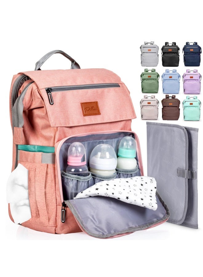 RUVALINO PILLANI Baby Diaper Bag Backpack - Large Bag for Boys & Girls, Waterproof Diaper Backpack - Travel Diaper Bags w/Changing Pad, Baby Registry Search & Shower Gifts - Essentials Must Haves Newborn Stuff - Image 1