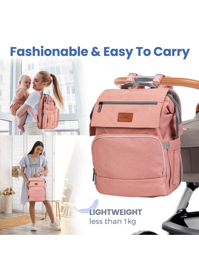 RUVALINO PILLANI Baby Diaper Bag Backpack - Large Bag for Boys & Girls, Waterproof Diaper Backpack - Travel Diaper Bags w/Changing Pad, Baby Registry Search & Shower Gifts - Essentials Must Haves Newborn Stuff - Image 5