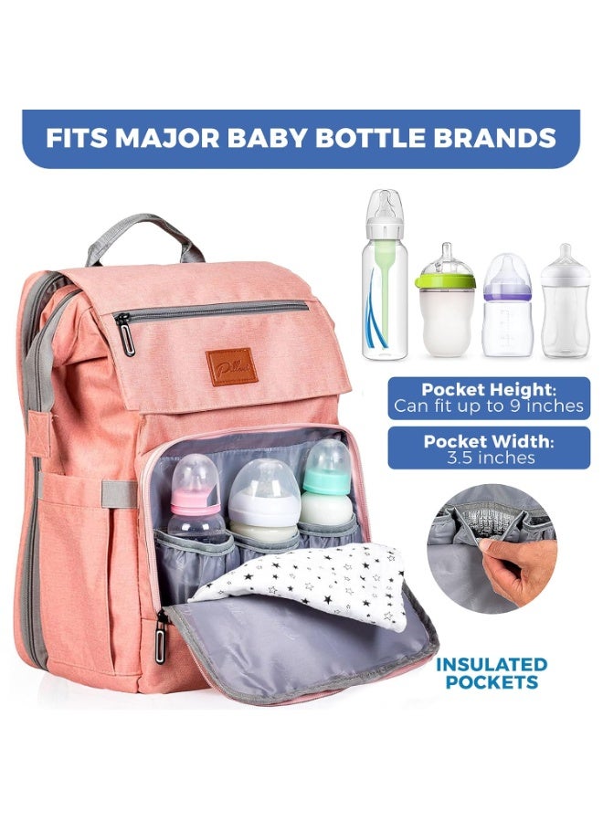 RUVALINO PILLANI Baby Diaper Bag Backpack - Large Bag for Boys & Girls, Waterproof Diaper Backpack - Travel Diaper Bags w/Changing Pad, Baby Registry Search & Shower Gifts - Essentials Must Haves Newborn Stuff - Image 3