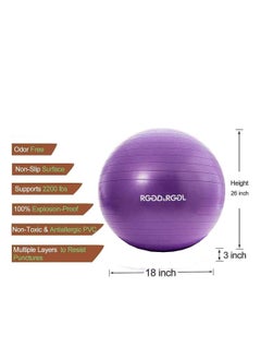 Generic Thick Exercise Ball for Home & Gym 55 cm  - Image 3