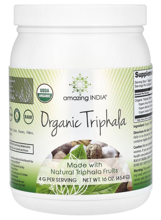 Organic Triphala 16 oz (454 g)