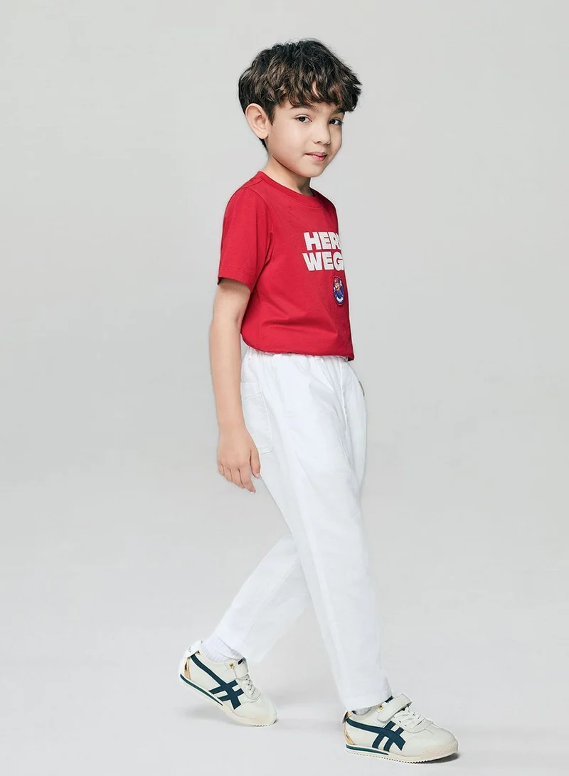Giordano  Kids' Regular Fit Linen Cotton Cropped Pants  | Best Price UAE