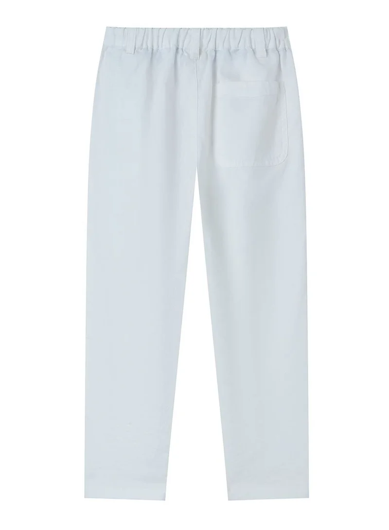 Giordano  Kids' Regular Fit Linen Cotton Cropped Pants  | Best Price UAE