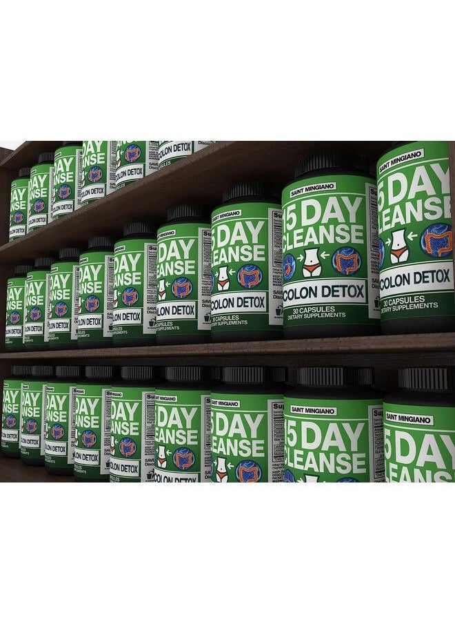 Saint Mingiano - 15 Day Cleanse ; Colon Detox With Natural Laxative For Constipation & Bloating. 30 Pills To Detoxify & Boost Energy ; Extra Strength Senna Leaf Supplements ; Strong For Some People. - Image 1