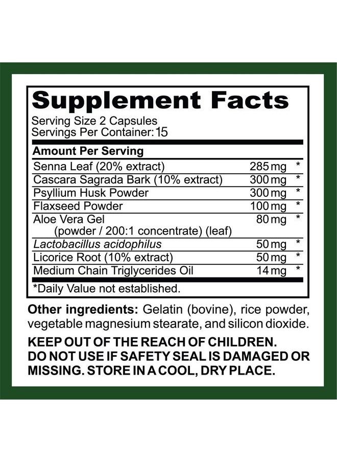 Saint Mingiano - 15 Day Cleanse ; Colon Detox With Natural Laxative For Constipation & Bloating. 30 Pills To Detoxify & Boost Energy ; Extra Strength Senna Leaf Supplements ; Strong For Some People. - Image 1