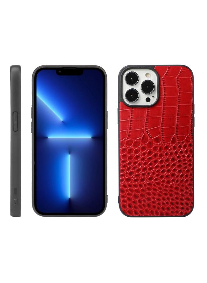 Zaboon Case For iPhone 13 Pro Crocodile Top Layer Cowhide Leather Case - Image 1