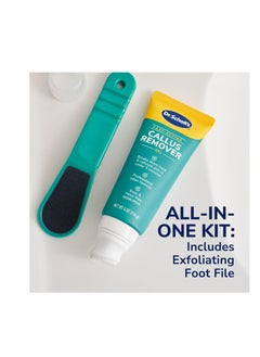 Dr. Scholl's Dr. Scholl's Fast Acting Callus Remover Gel Kit, Hard Skin Removal, Smooth Soft Feet in Minutes, Salon Professional Formula, Mess Free Application, Exfoliating Foot File Pedicure Tool Included  - Image 2