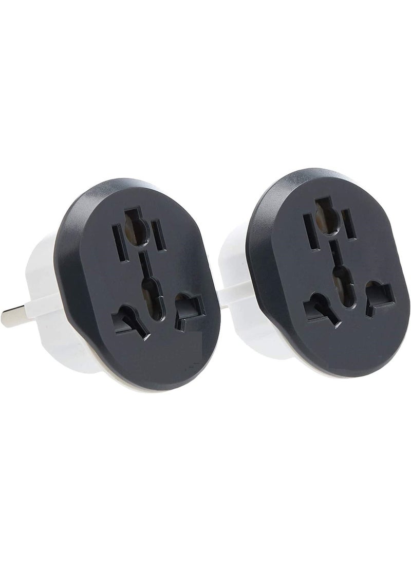 2 Pieces/Pack Multi Function Adapter EU To Universal Socket, Max16A, 250V  - Image 1