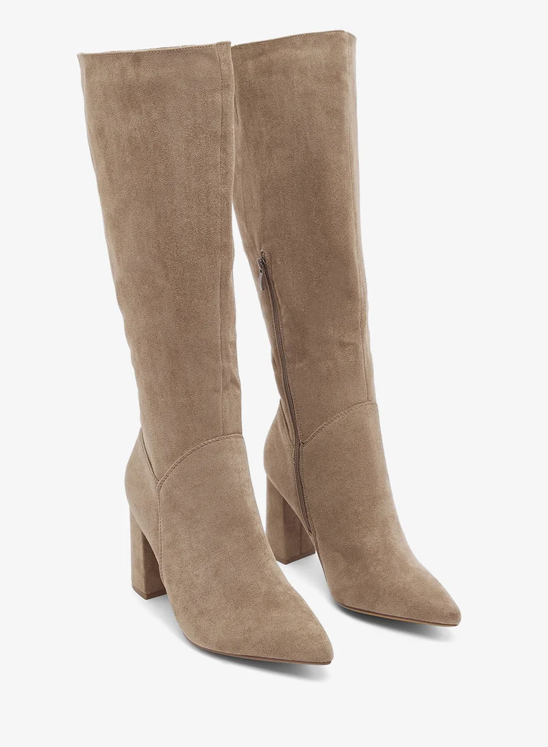 Truffle taupe micro Knee_Boots for Women | Best Price UAE