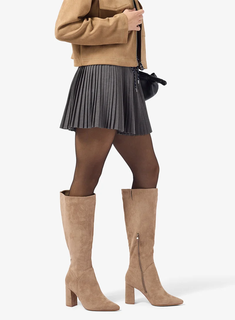 Truffle taupe micro Knee_Boots for Women | Best Price UAE