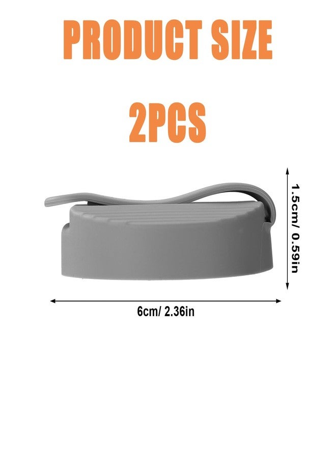 Sinbana 2pcs Replacement Lids for Good Seasons Salad Dressing Cruet Glasses, Silicone Top Lids Leakproof & Airtight Caps Compatible with Good Seasons Bottle Cruet Container (Grey) - Image 2
