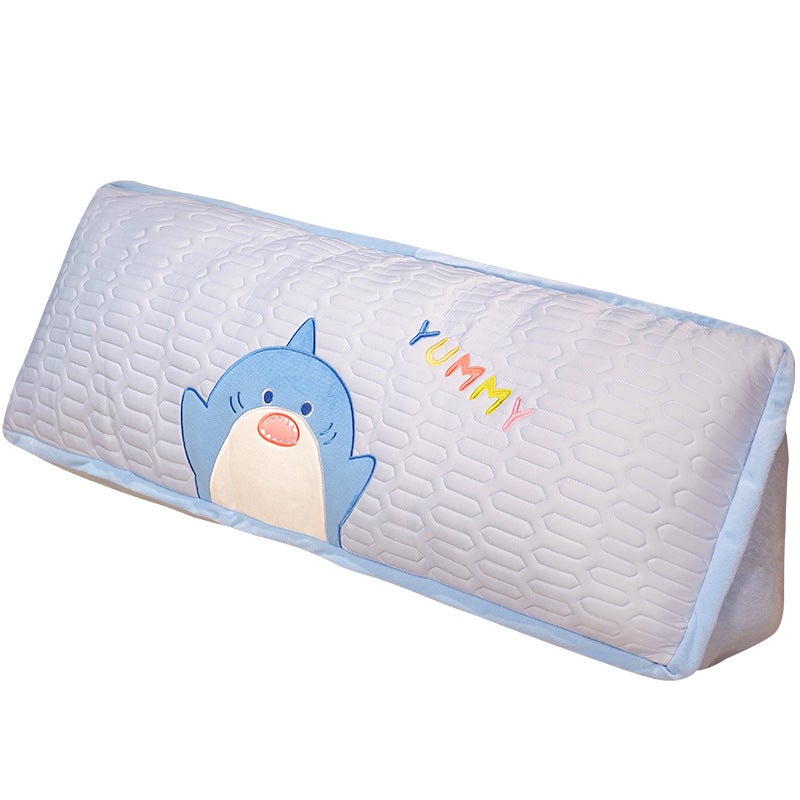 Summer Ice Silk Latex Bed Top Soft Bed Top Large Backrest Bed Double Waist Pillow Bed Back Cushion Removable And Washable - Image 5