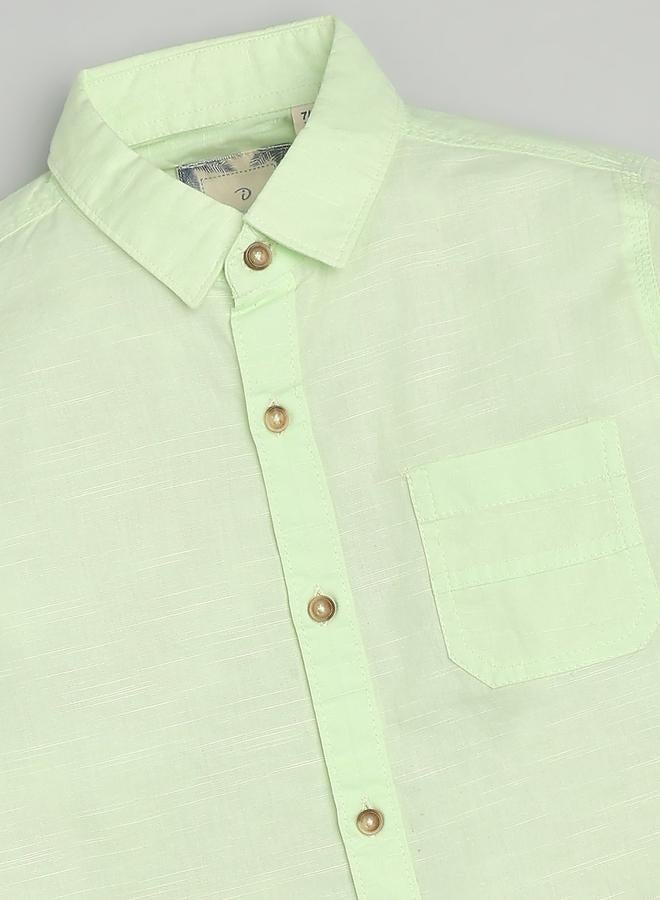 Infinity Kids Light Green Long Sleeves Shirt - Image 3