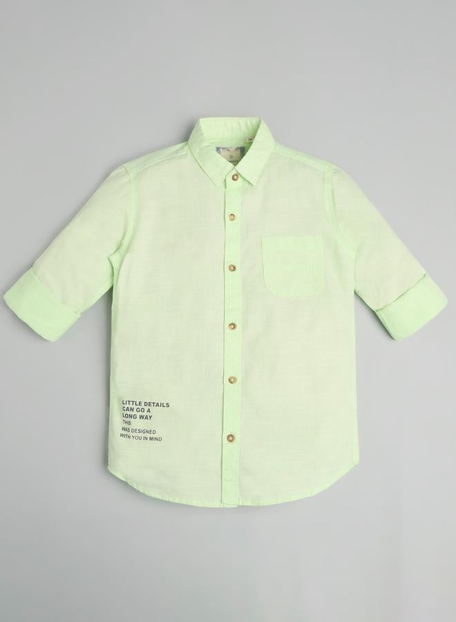 Infinity Kids Light Green Long Sleeves Shirt - Image 2