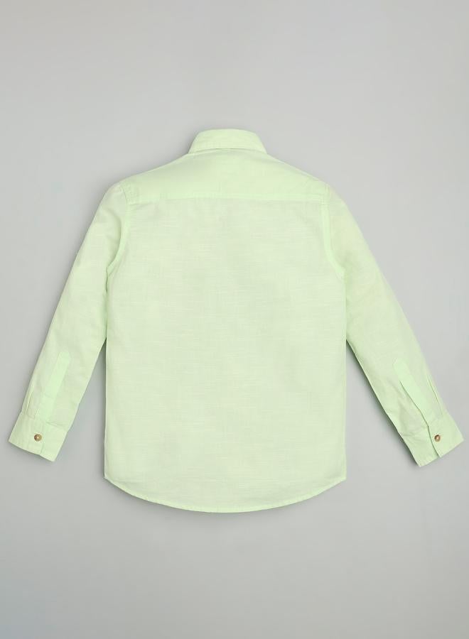Infinity Kids Light Green Long Sleeves Shirt - Image 4