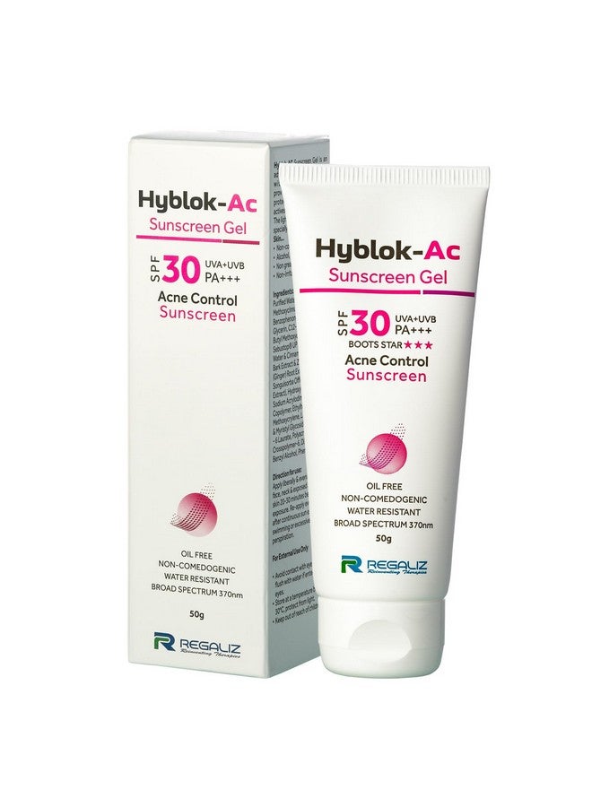 Regaliz Hyblok-Ac Sunscreen Gel | Uv Protection With Oil Control | Non-Greasy & Lightweight Formula For All Skin Types | Spf Protection - Image 1