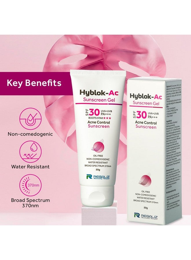 Regaliz Hyblok-Ac Sunscreen Gel | Uv Protection With Oil Control | Non-Greasy & Lightweight Formula For All Skin Types | Spf Protection - Image 3