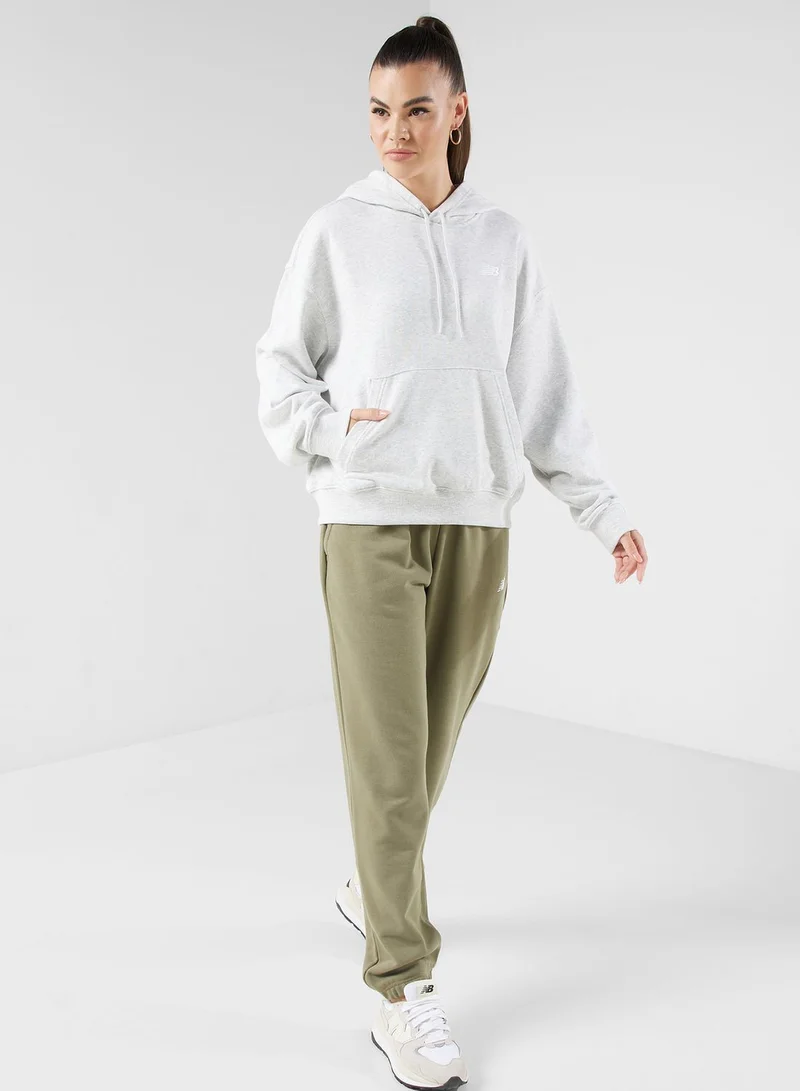 New Balance Grey Essentials French Terry Hoodie for Women | Best Price UAE