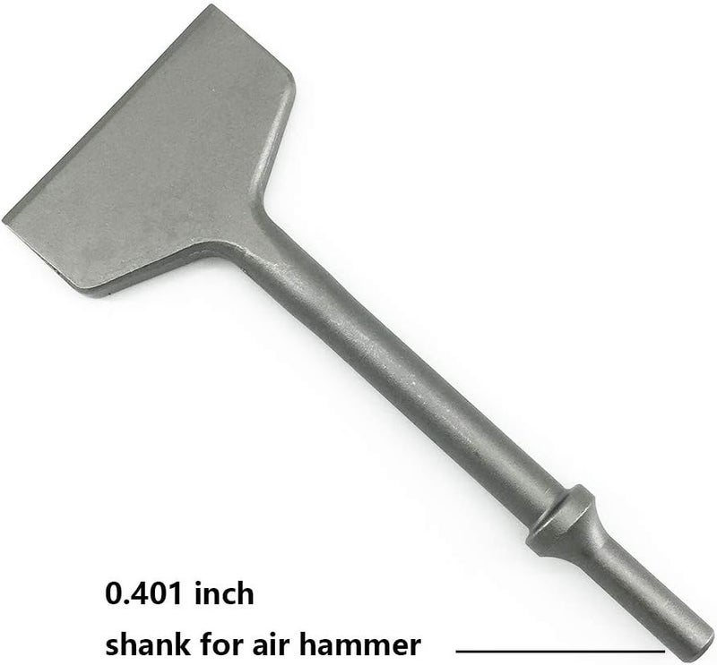 SPKLINE 3 Inch Wide Air Chisel Bit, Pneumatic Tile & Thinset Scaling Chisel - 0.401 Inch Shank, Wall & Floor Tile Remover, Floor Scraper, Works with Air Hammer - Image 3