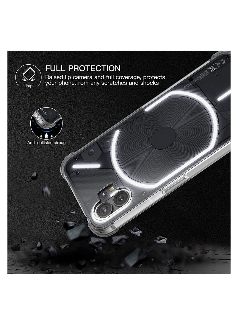 إيف لا شيء هاتف واحد 1 حالة واضحة 2022 ، غلاف رفيع ناعم شفاف مرن TPU الظهر الصلب زوايا مزدح - Image 2