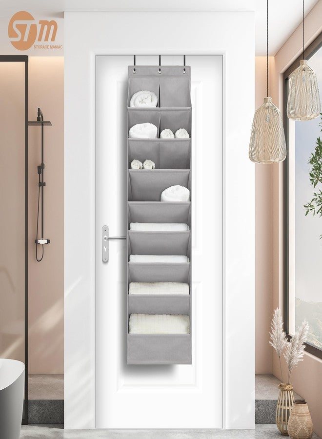 STORAGE MANIAC Over the Door Shoe Organizer Heavy-Duty Large Deep Pocket Hanging Shoe Organizer Shoe Rack Door Closet Shoe Organizer for Wall, Dorm & Narrow Door Storage Shoe Holder Grey, 1 Pack - Image 2