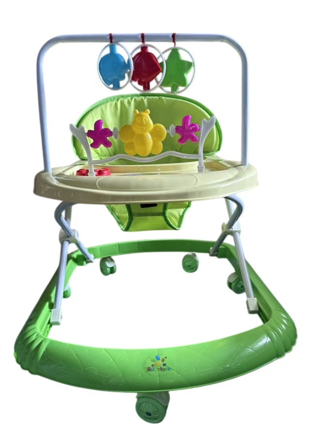 Baby Love Baby Walker with Toys & Music Green 33-607-2G - Image 2
