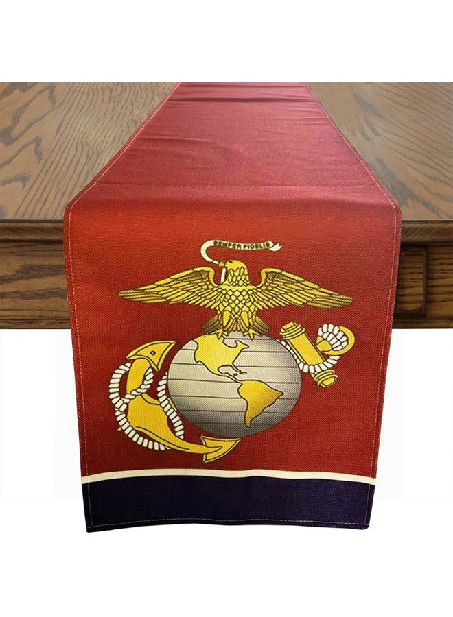 DodelyGz Patriotic Military Table Runner (Marine Corps) - Image 1
