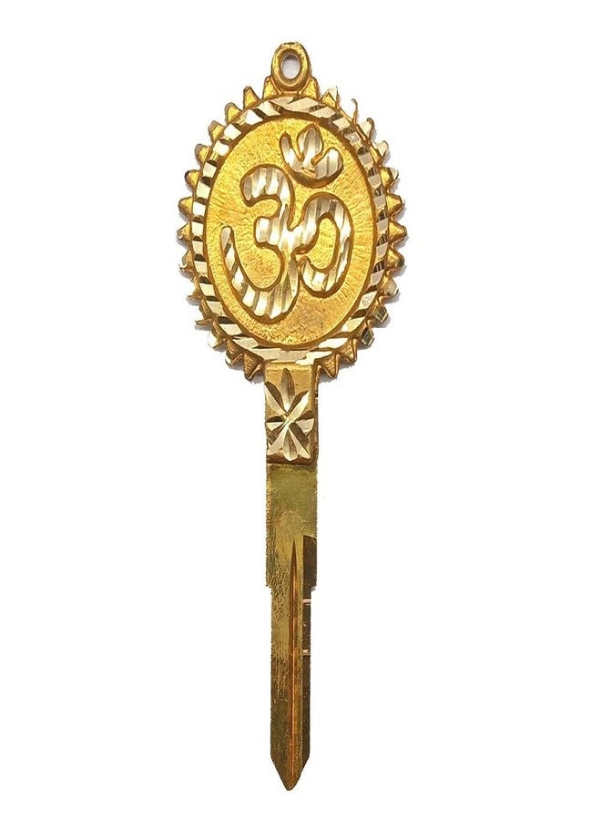 KEYKART Auspicious Brass Keys for Pooja,Home & Locker Wealth & Prosperity Symbol,Vastu,Good Fortune Charm,Dhanteras Shubh Kharidi,Diwali Pooja Samagri,Brass Kunjika,Gold Alternative For Dhanteras - Pack Of 1 - Image 1