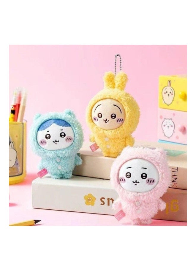 Chiikawa Hachiware & Usagi Pajamas Keychain – Cute Anime Plush Pendant Bag Charm - Image 3