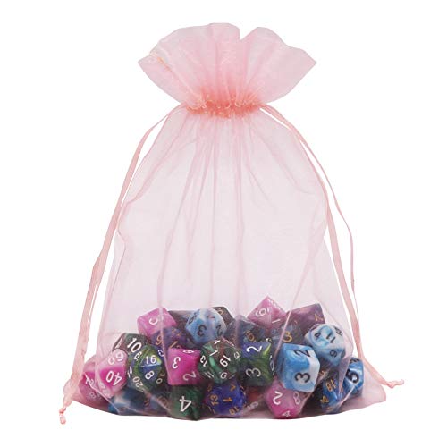 HRX Package 100pcs Blush Pink Organza Bags Large, 6 x 9 inch Drawstring Gift Pouches Mesh Party Favor Bags for Christmas Wedding Baby Shower - Image 4