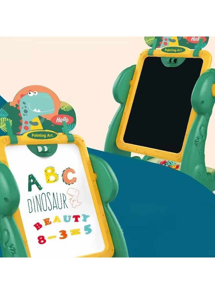 TOY GARDEN Dino Drawing Board ,Magnetic Dinosaur Colored Graffiti Erasable Stand Children’s Drawing Board , Children's Magnetic Drawing Board Magnetic Writing Board Colorful Doodles Home Erasable Stand Type Drawing Great Gift for Kids - Image 4