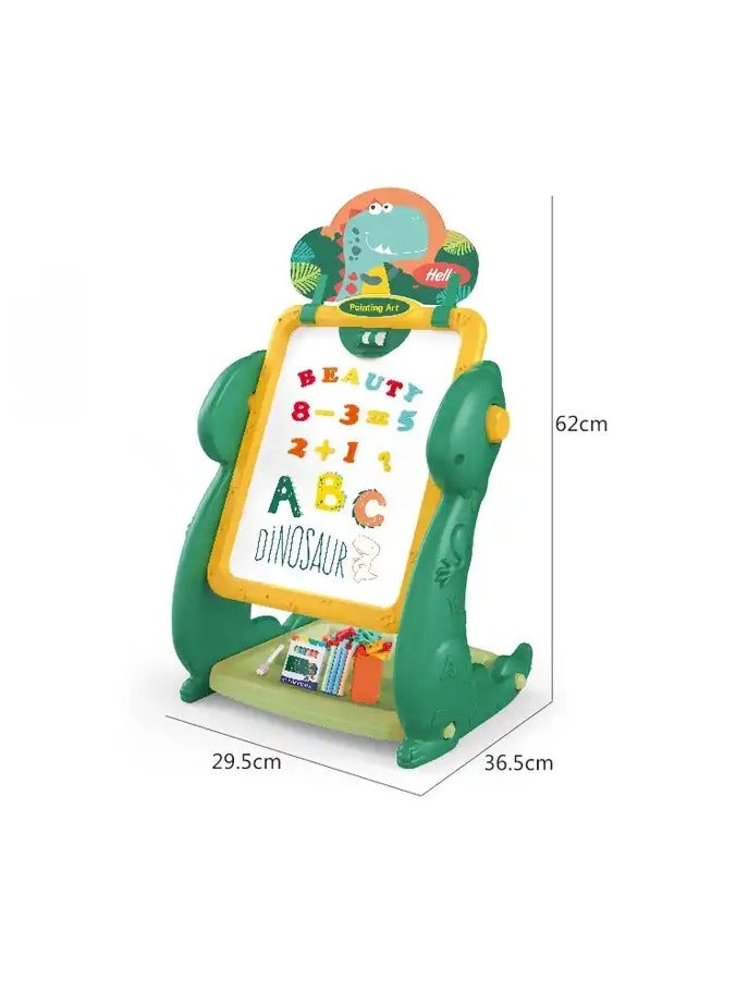 TOY GARDEN Dino Drawing Board ,Magnetic Dinosaur Colored Graffiti Erasable Stand Children’s Drawing Board , Children's Magnetic Drawing Board Magnetic Writing Board Colorful Doodles Home Erasable Stand Type Drawing Great Gift for Kids - Image 2