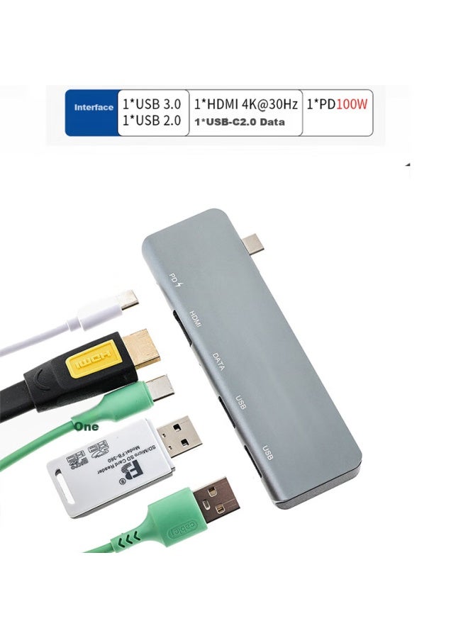Union Star Youlianxing Type-c Expansion Dock, Direct Plug-in Five-in Usb-c To Hdmi And Usb Hub, Suitable For Laptops, Adapter Converter, 4k30hz Screen Casting Splitter - Image 2