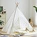 Asweets Kids Teepee Tent Children Play Tent Indoor Outdoor Cotton Play Tent for Girls Boys Kids White Lace Tent - Image 2