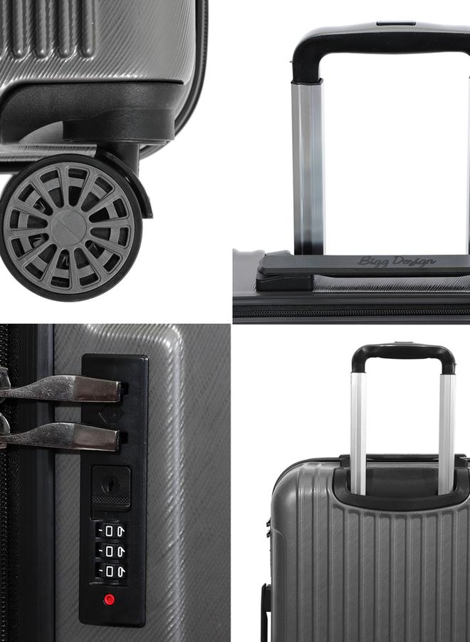 Biggdesign Ocean Carry On Luggage with Spinner Wheel, Grey 20 Inch - Image 5
