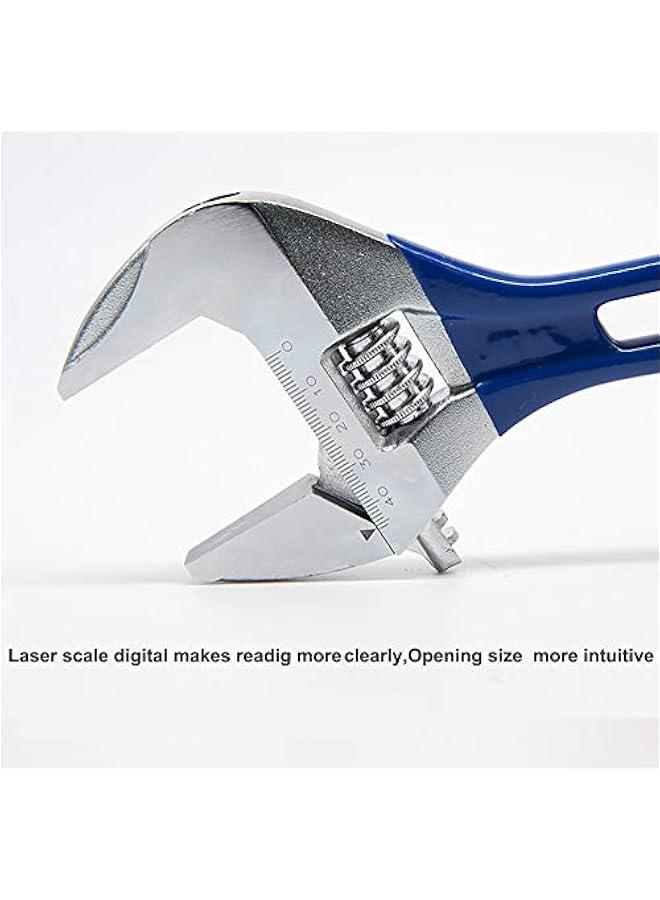 Large Opening Adjustable Wrench Spanner with Short Handle 4'' 5'' 6'' 8(4''+5''+6''+8, blue)  - Image 3